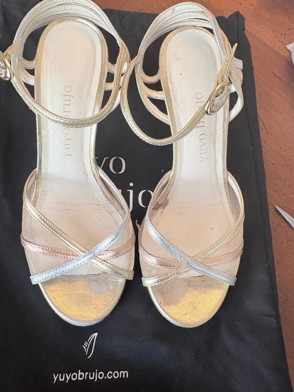 Yuyo Brujo Arlequin Argentine Tango Shoes size 38 heel 7.5cm
